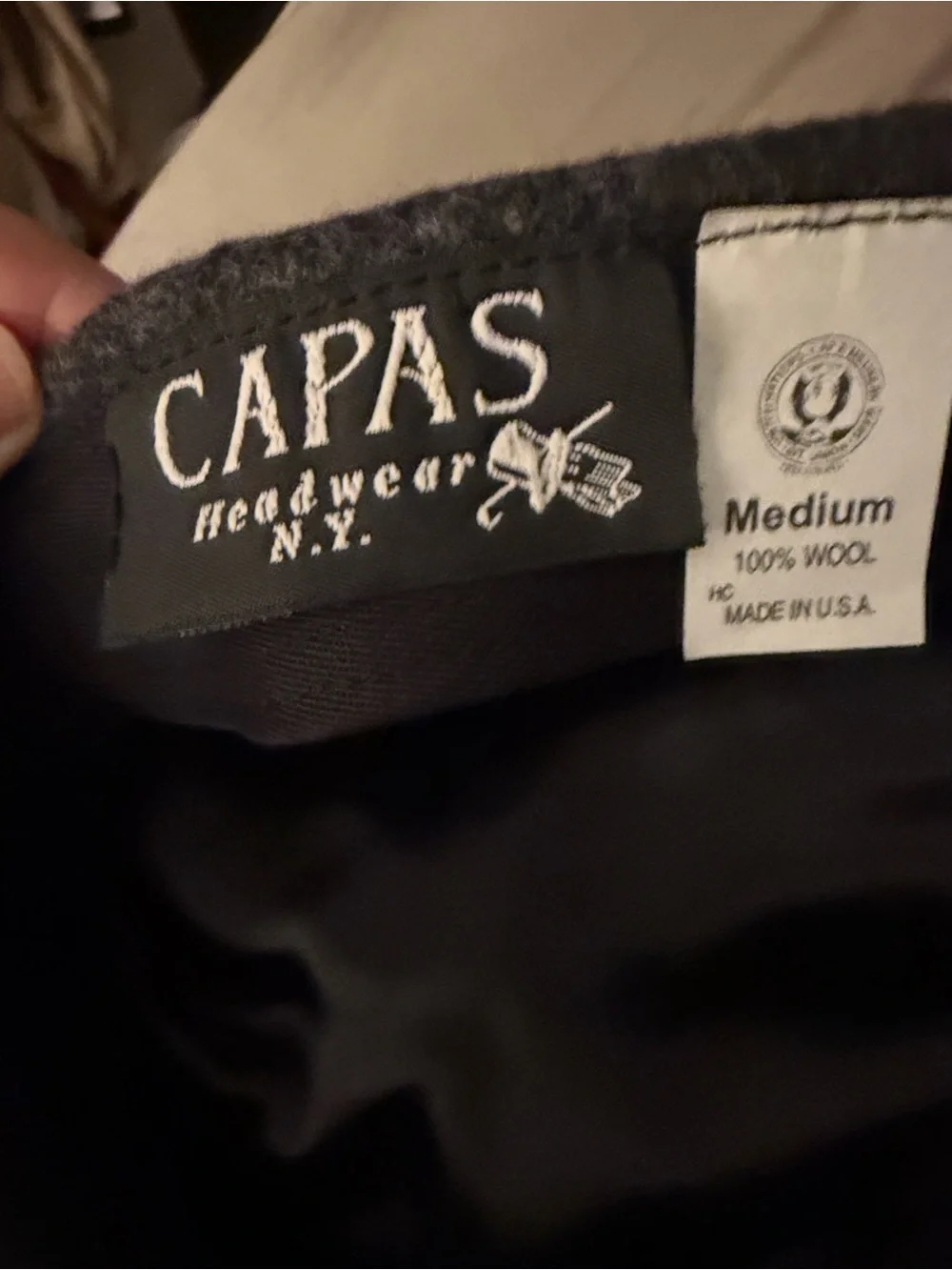 Grey Wool Newsboy hat CAPAS Headwear N.Y. Made in USA